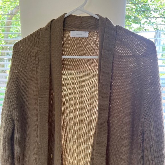 Oak + Fort Long Camel Cardigan - Picture 2 of 4